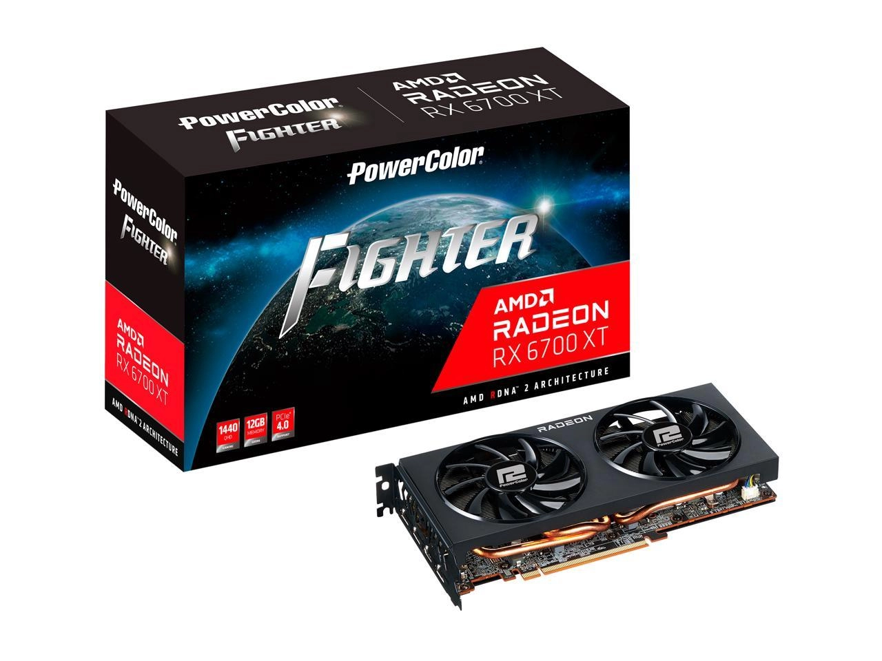 PowerColor Fighter AMD Radeon RX 6700 12GB GDDR6 Package