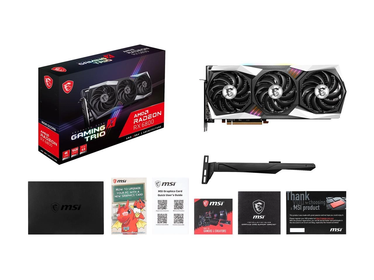 MSI Radeon RX 6800 GAMING X TRIO 16G Package Content