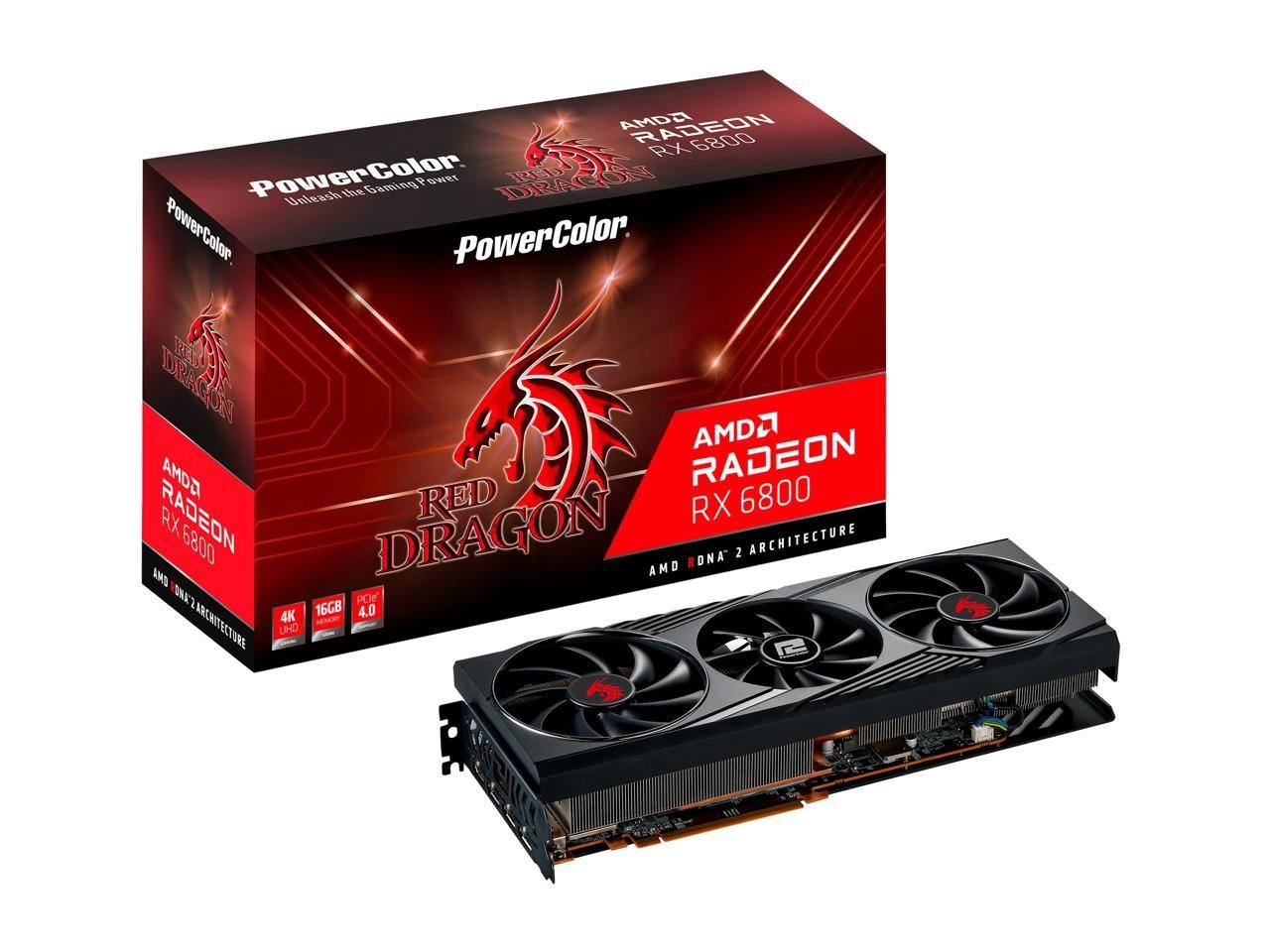 PowerColor Red Dragon AMD Radeon 6800 XT 16GB GDDR6 Package