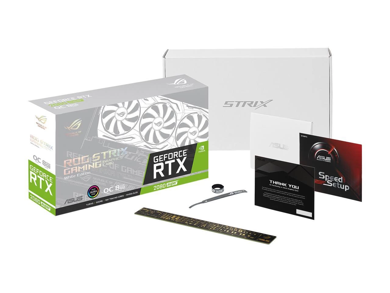 ASUS ROG STRIX RTX 2080 SUPER White GAMING OC Package Content
