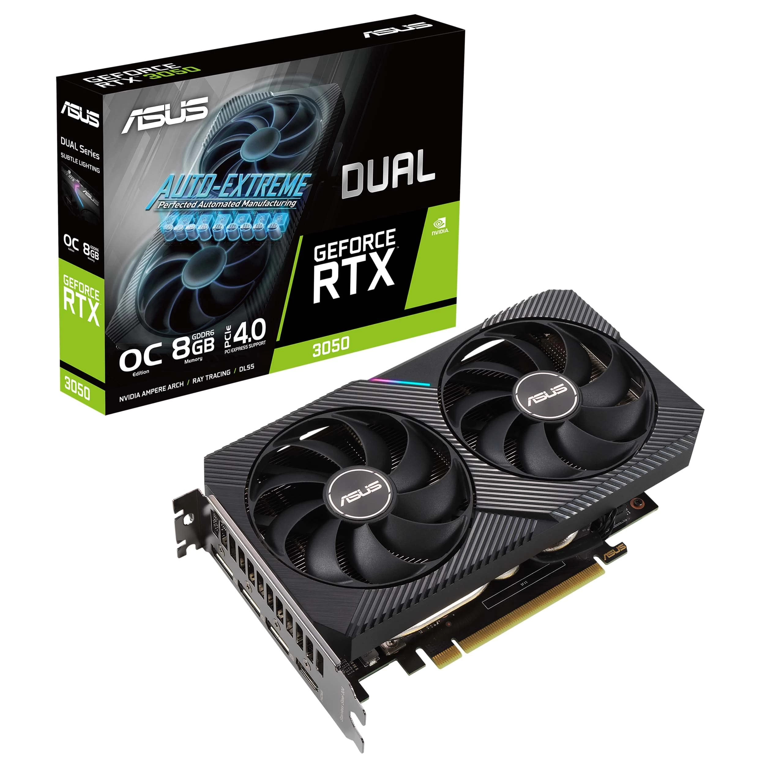 ASUS Dual GeForce RTX 3050 OC Edition 8GB Package