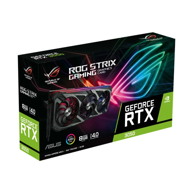 ASUS ROG Strix GeForce RTX 3050 8GB Package Content