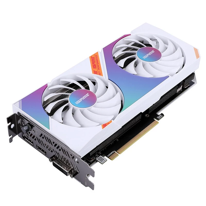Colorful iGame GeForce RTX 3050 Ultra W DUO OC Behind View