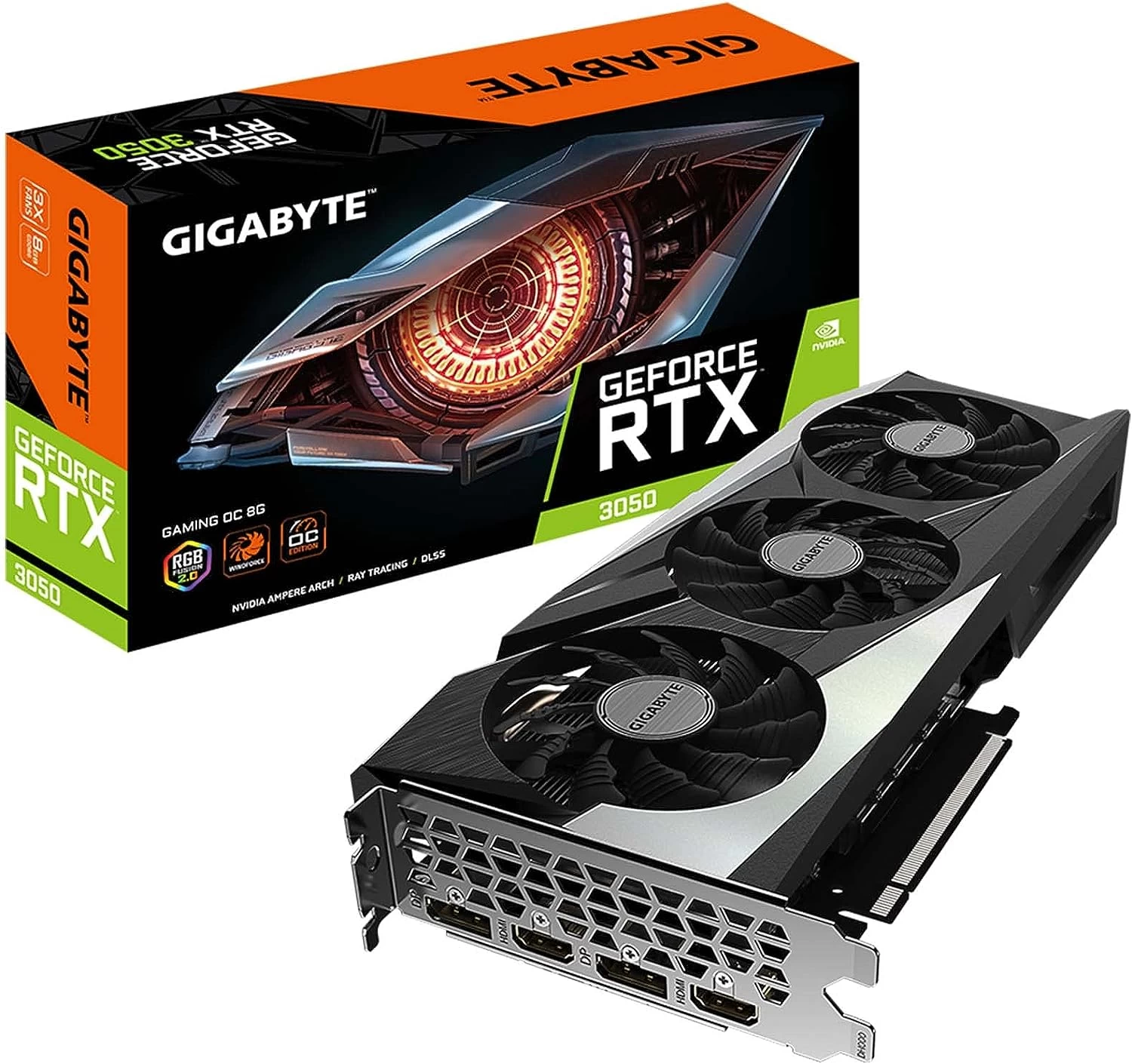 Gigabyte GeForce RTX 3050 GAMING OC 8G Package