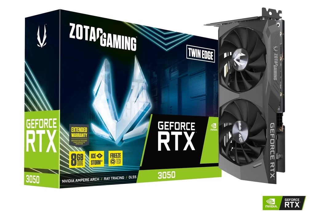 ZOTAC GAMING GeForce RTX 3050 Twin Edge Package