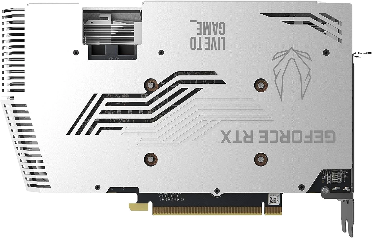 Zotac GAMING GeForce RTX 3060 AMP White Edition Back View