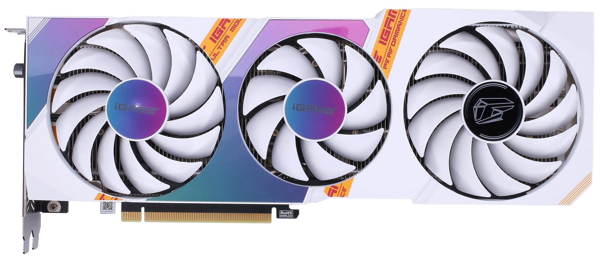 Colorful iGame GeForce RTX 3070 Ti Ultra White OC 8G Top View