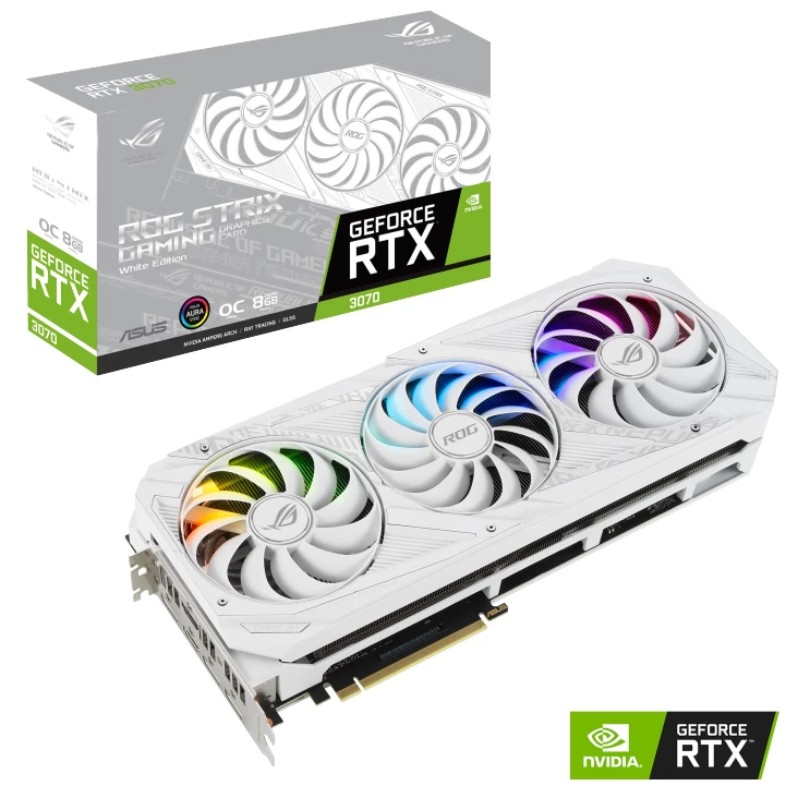 ASUS ROG STRIX RTX 3070 GAMING WHITE OC Edition Package