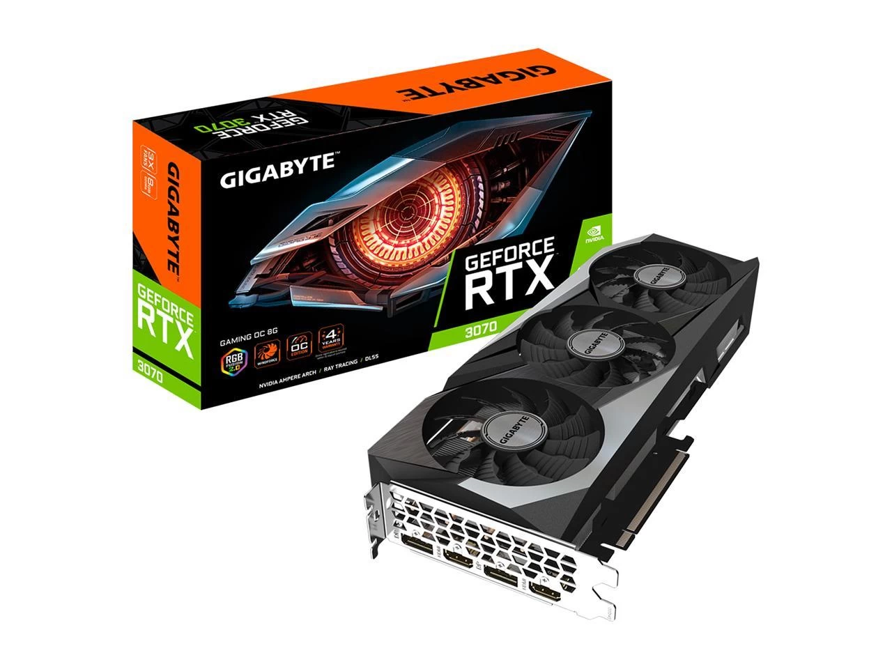 GIGABYTE GeForce RTX 3070 GAMING OC 8G Package