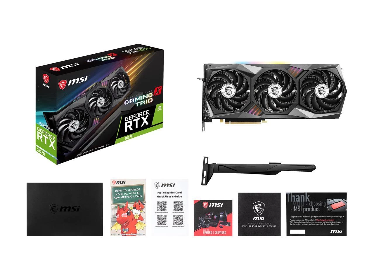 MSI GeForce RTX 3070 GAMING X TRIO Package Content