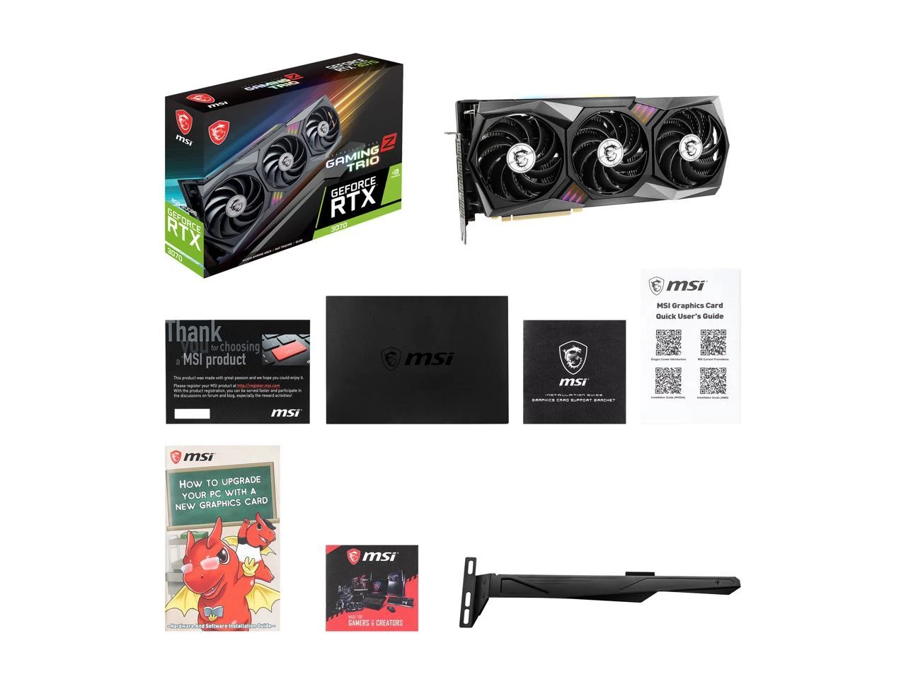 MSI GeForce RTX 3070 GAMING Z TRIO Package Content
