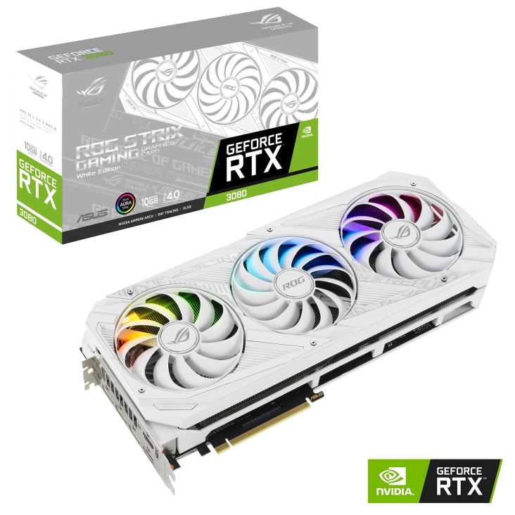 ASUS ROG Strix GeForce RTX 3080 White Edition 10GB Package