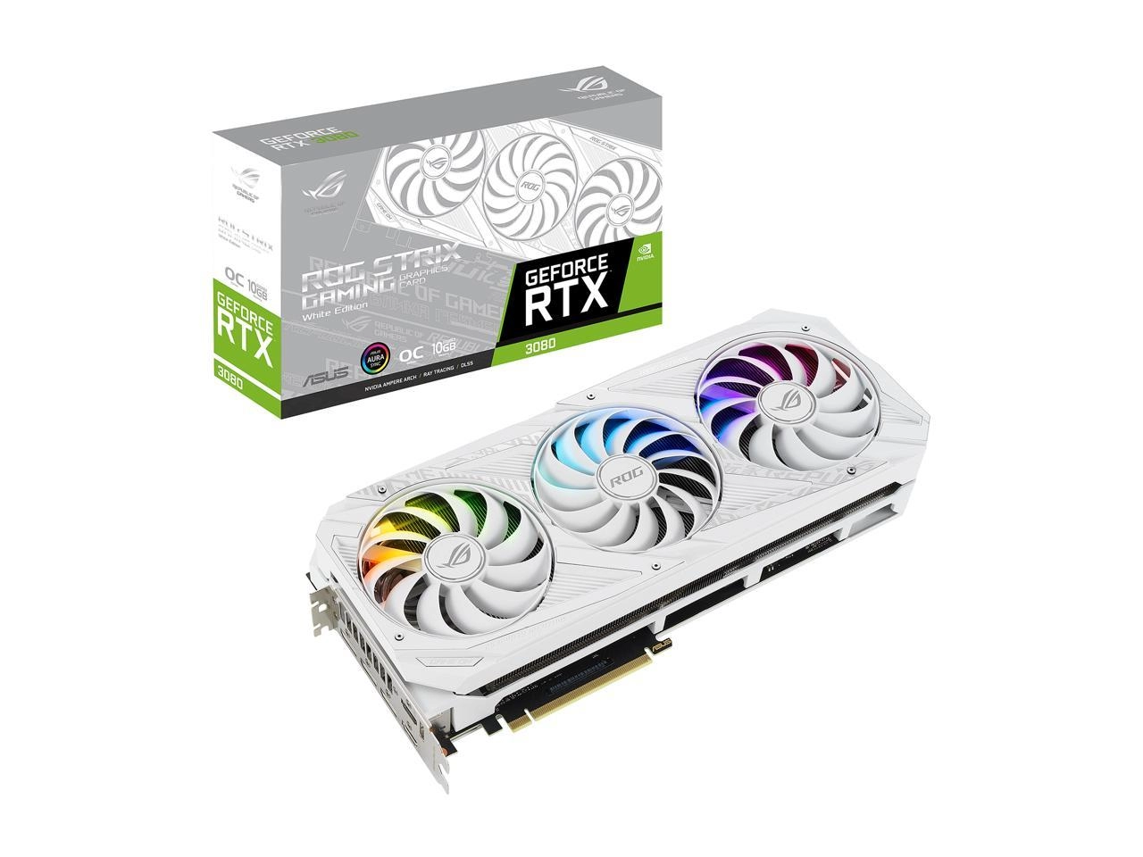 ASUS ROG Strix GeForce RTX 3080 White OC Edition 10GB Package