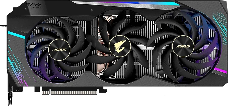 AORUS GeForce RTX 3090 XTREME 24G Top View