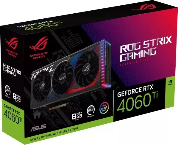 ASUS ROG Strix GeForce RTX 4060 Ti 8GB GDDR6 OC Edition Package
