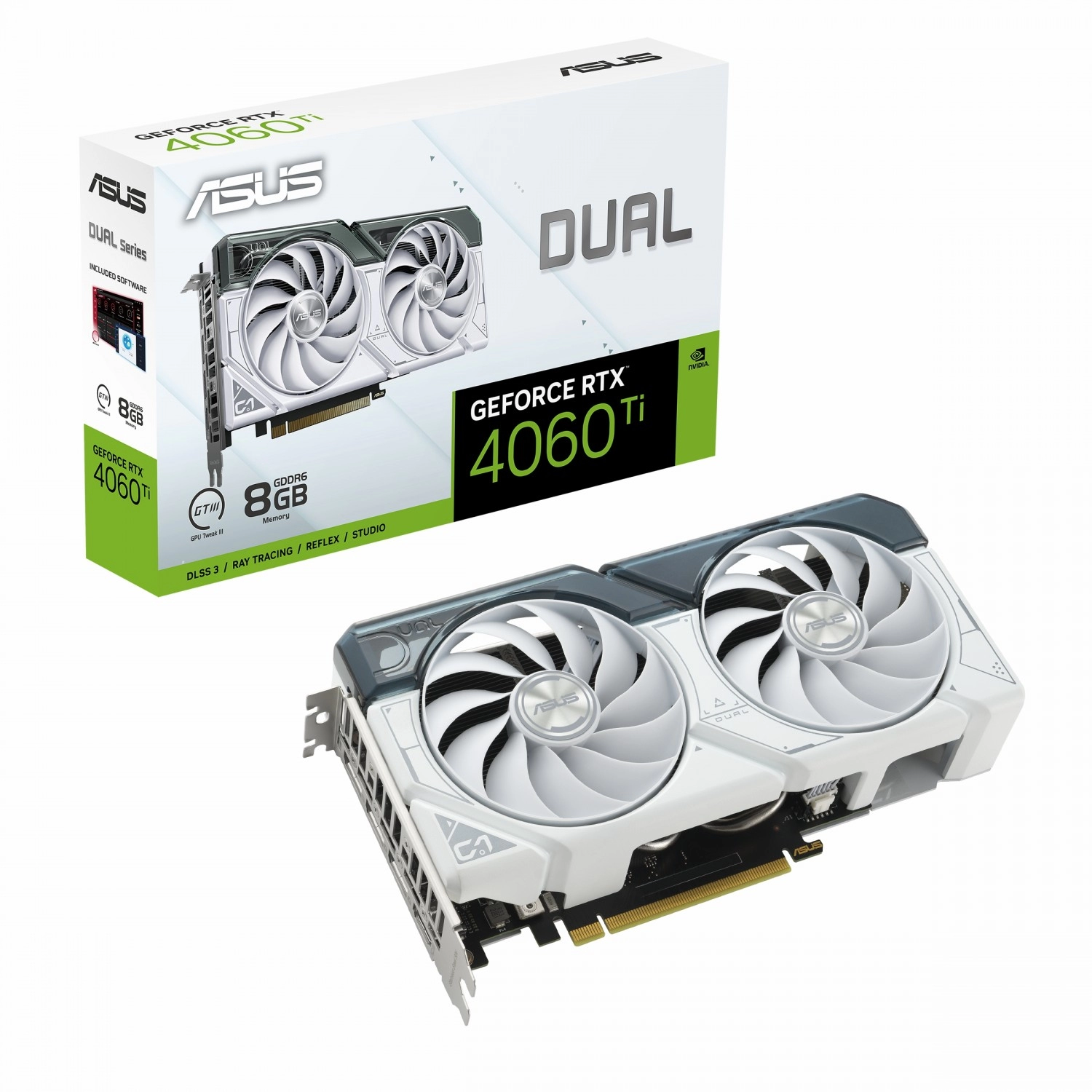 ASUS Dual GeForce RTX 4060 Ti White 8GB GDDR6 Package