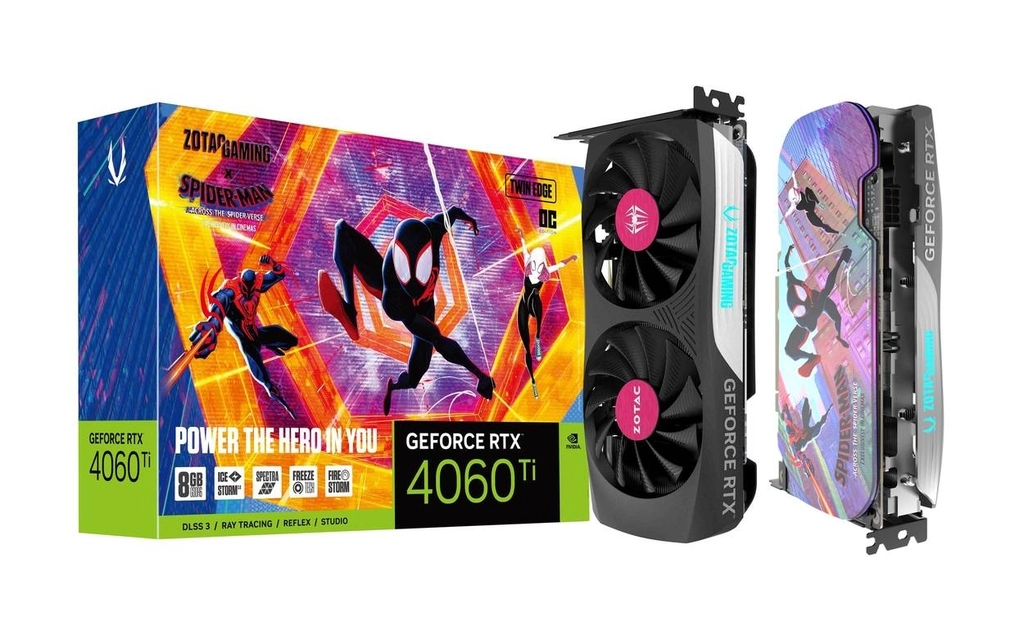 ZOTAC GAMING GeForce RTX 4060 Ti Twin Edge OC 8GB SPIDER-MAN: Across the Spider-Verse Bundle Package