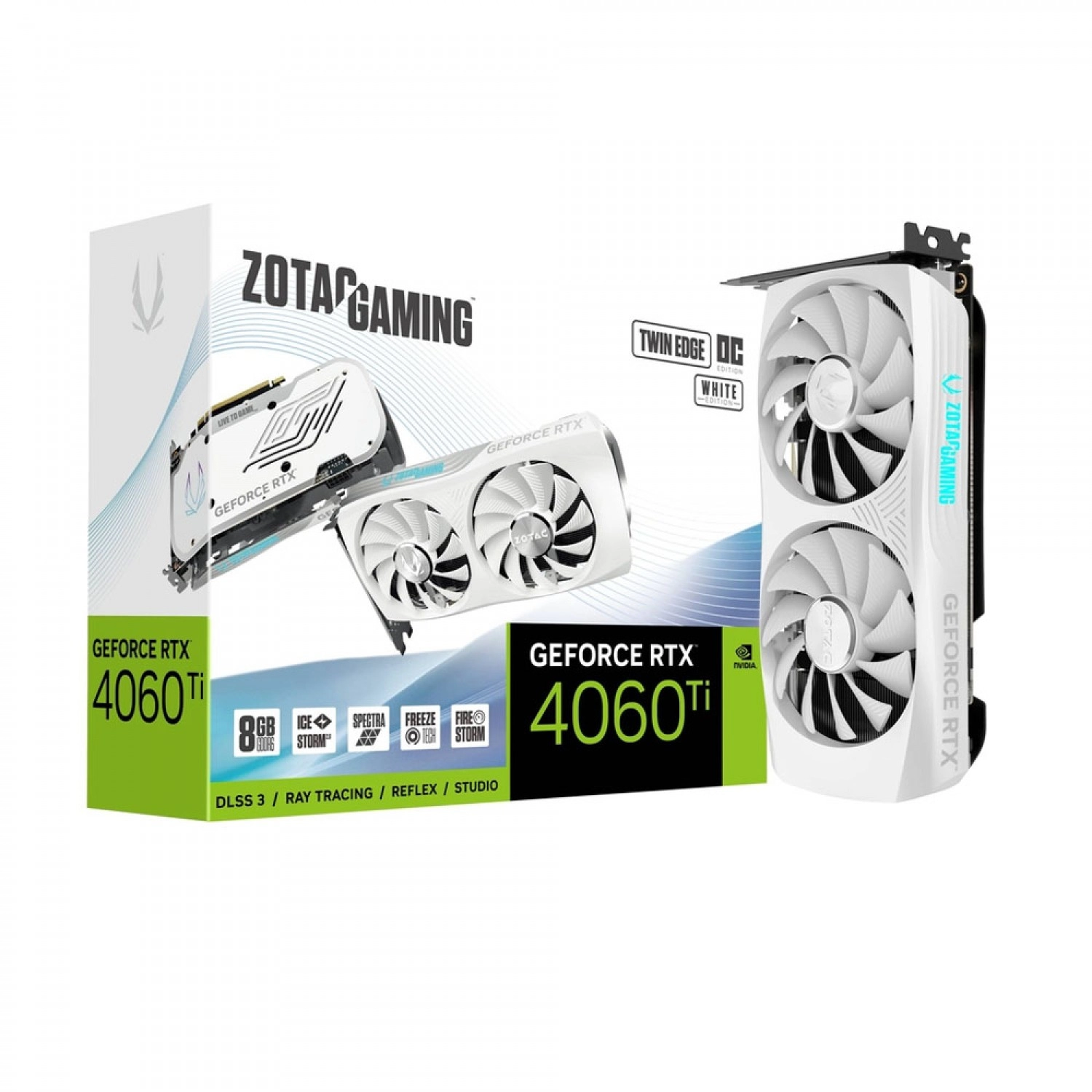 ZOTAC GAMING GeForce RTX 4060 Twin Edge OC Ti 8GB White Edition Package