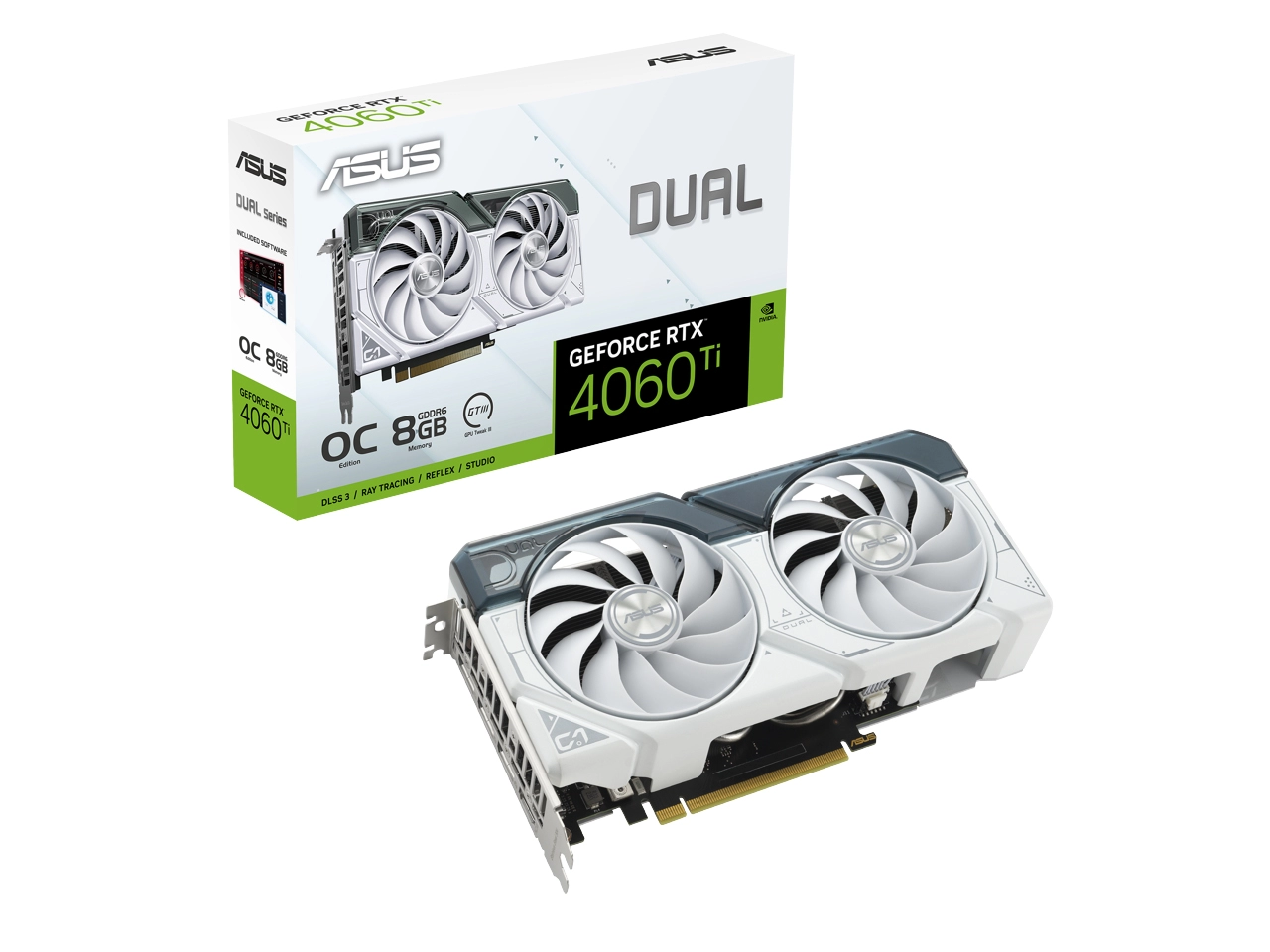 ASUS Dual GeForce RTX 4060 White OC Edition 8GB GDDR6 Package