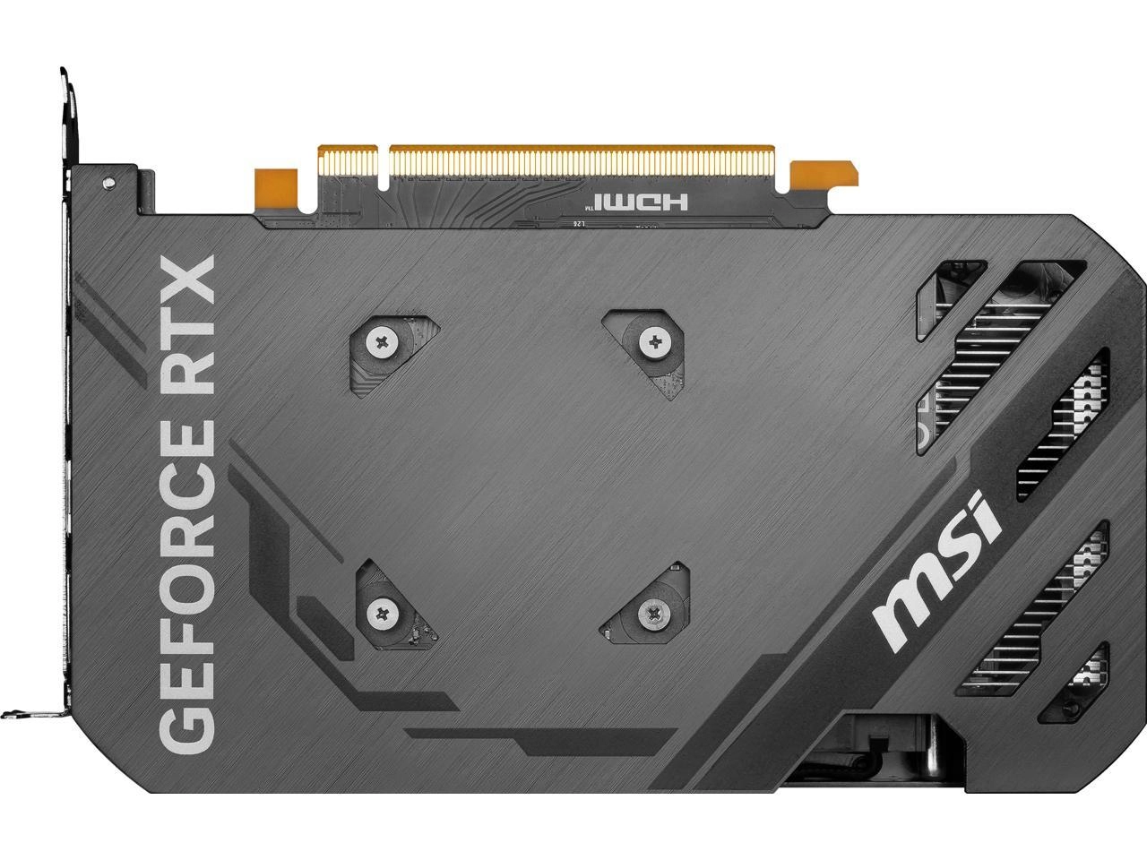 MSI GeForce RTX 4060 VENTUS 2X BLACK 8G OC Behind View