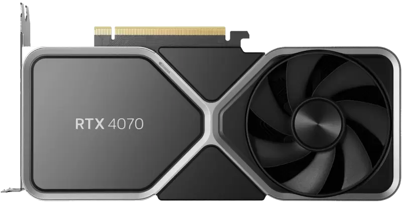 NVIDIA GeForce RTX 4070 Founders Edition Transparent