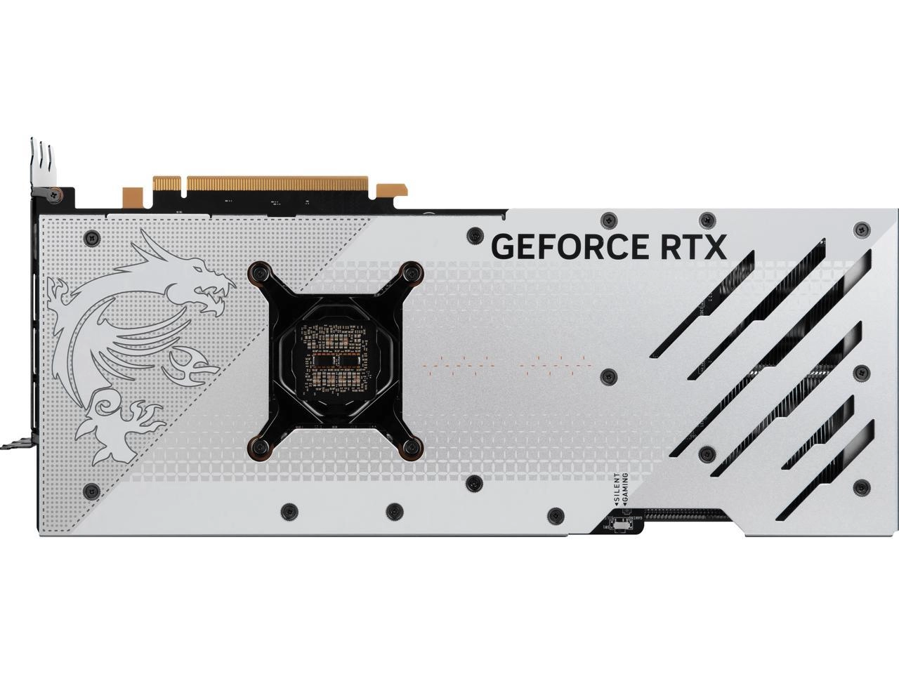 MSI GeForce RTX 4080 16GB GAMING TRIO WHITE Behind View