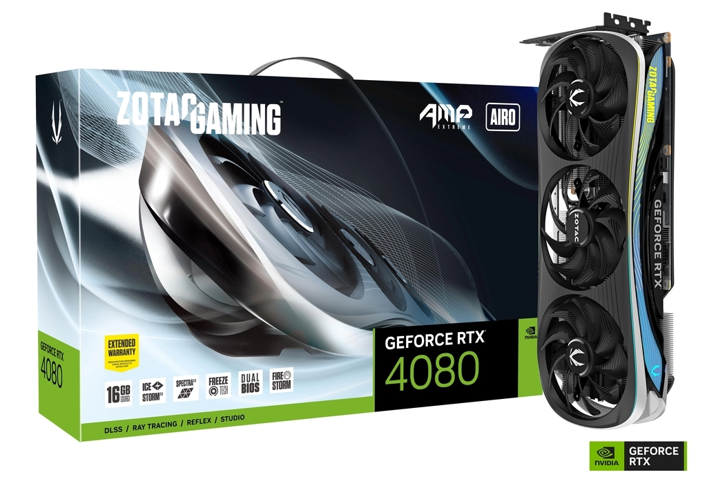 ZOTAC GAMING GeForce RTX 4080 16GB AMP Extreme AIRO Package