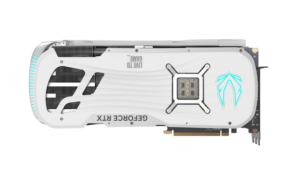 ZOTAC GAMING GeForce RTX 4080 16GB AMP Extreme AIRO White Edition Behind View