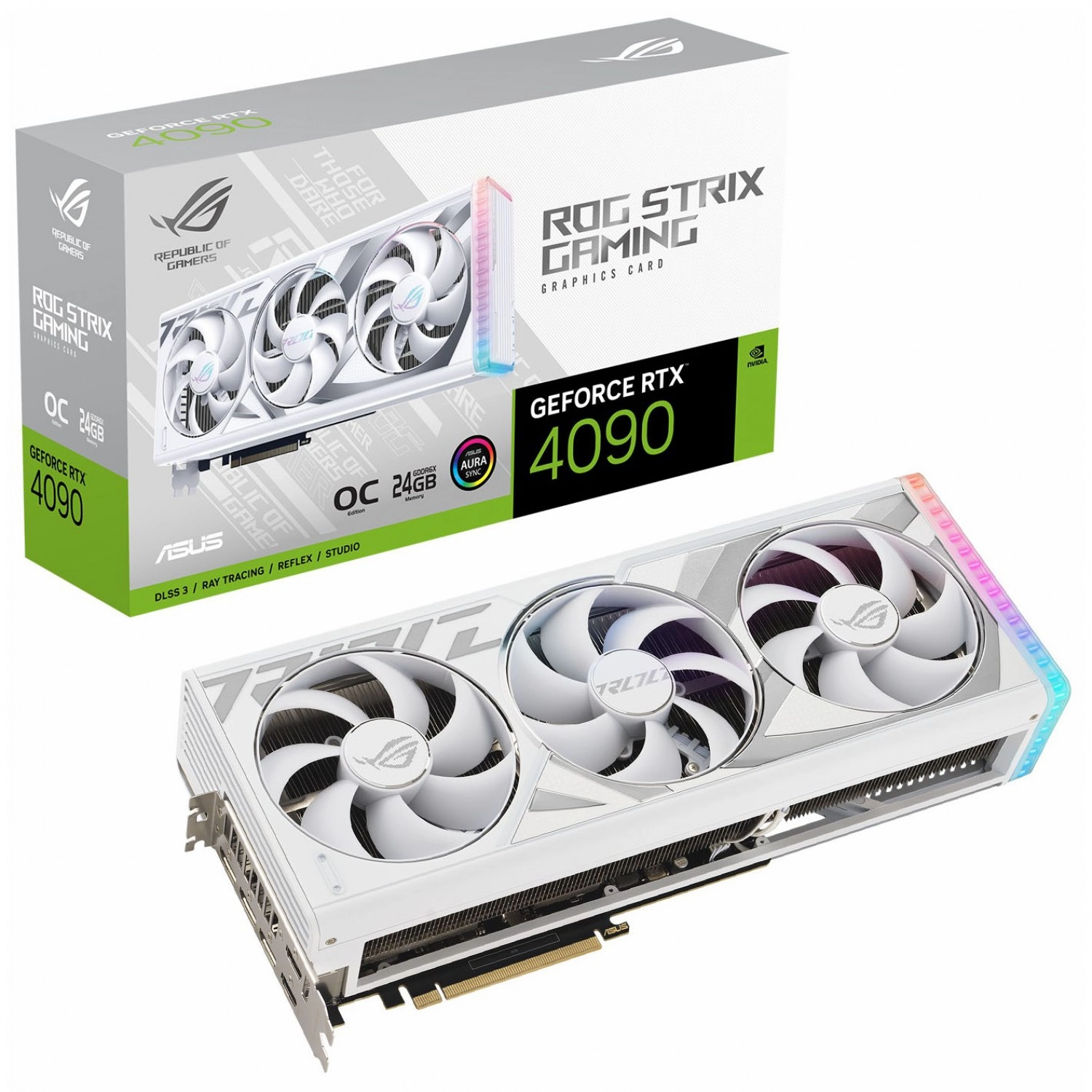 ASUS ROG Strix GeForce RTX 4090 24GB White OC Package